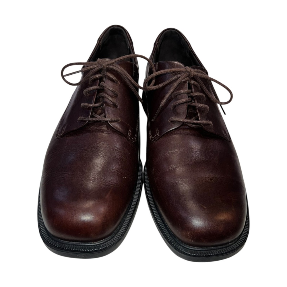 Rockport Mahogany Brown Leather Lace Up Loafers Men's Size 10.5 Career